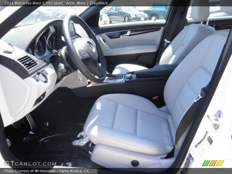 Arctic White / Grey/Black 2011 Mercedes-Benz C 350 Sport