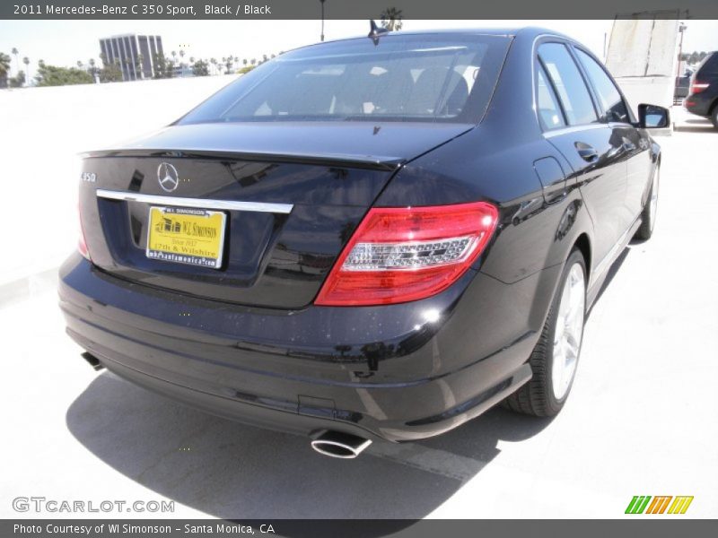 Black / Black 2011 Mercedes-Benz C 350 Sport