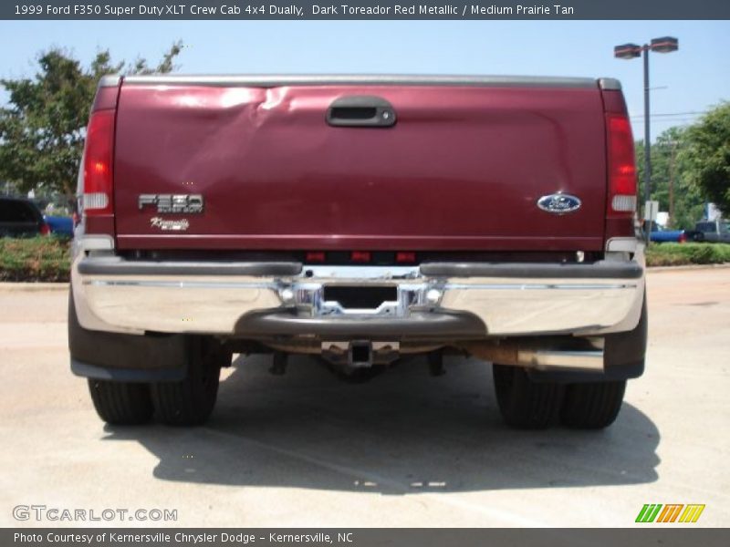 Dark Toreador Red Metallic / Medium Prairie Tan 1999 Ford F350 Super Duty XLT Crew Cab 4x4 Dually