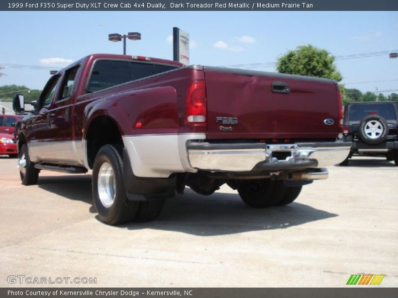 Dark Toreador Red Metallic / Medium Prairie Tan 1999 Ford F350 Super Duty XLT Crew Cab 4x4 Dually