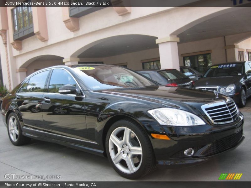Black / Black 2008 Mercedes-Benz S 550 4Matic Sedan