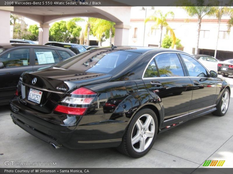 Black / Black 2008 Mercedes-Benz S 550 4Matic Sedan