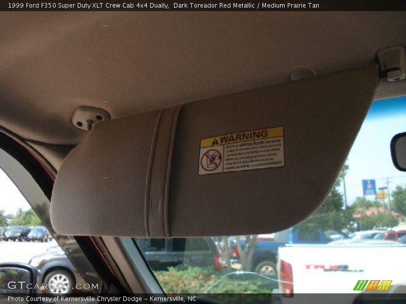 Dark Toreador Red Metallic / Medium Prairie Tan 1999 Ford F350 Super Duty XLT Crew Cab 4x4 Dually