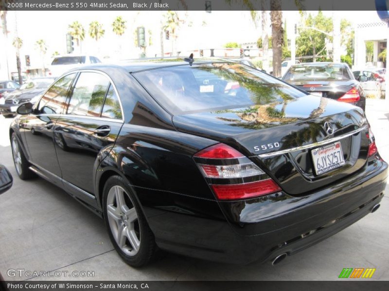 Black / Black 2008 Mercedes-Benz S 550 4Matic Sedan
