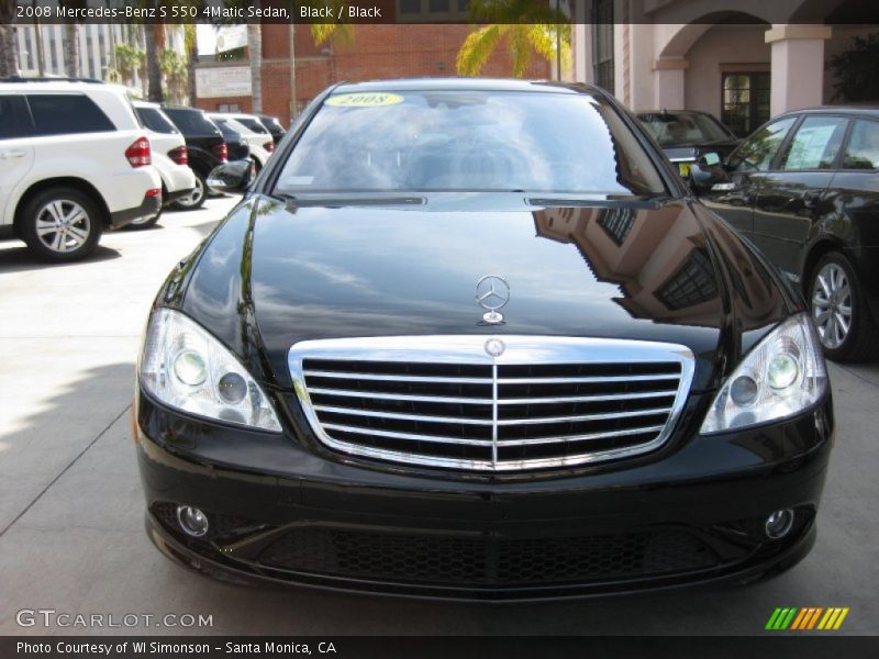 Black / Black 2008 Mercedes-Benz S 550 4Matic Sedan