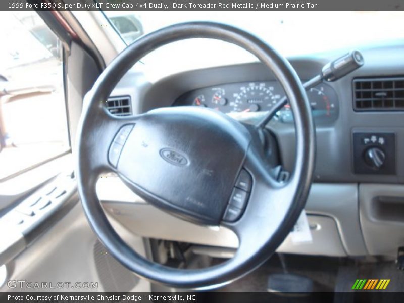 Dark Toreador Red Metallic / Medium Prairie Tan 1999 Ford F350 Super Duty XLT Crew Cab 4x4 Dually