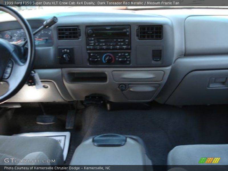 Dark Toreador Red Metallic / Medium Prairie Tan 1999 Ford F350 Super Duty XLT Crew Cab 4x4 Dually