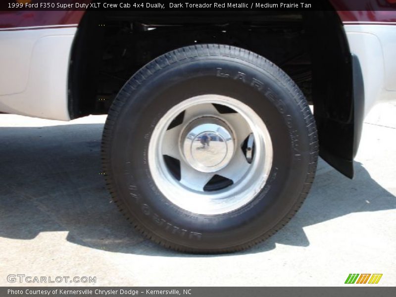 Dark Toreador Red Metallic / Medium Prairie Tan 1999 Ford F350 Super Duty XLT Crew Cab 4x4 Dually