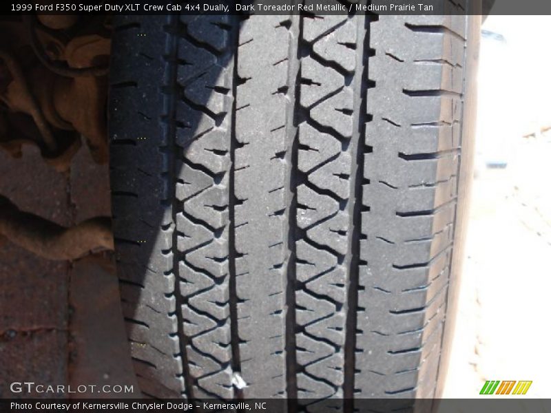 Dark Toreador Red Metallic / Medium Prairie Tan 1999 Ford F350 Super Duty XLT Crew Cab 4x4 Dually