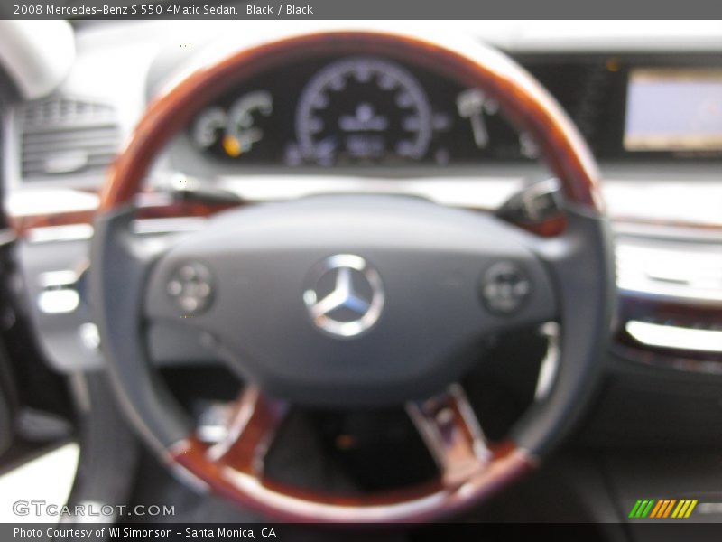 Black / Black 2008 Mercedes-Benz S 550 4Matic Sedan