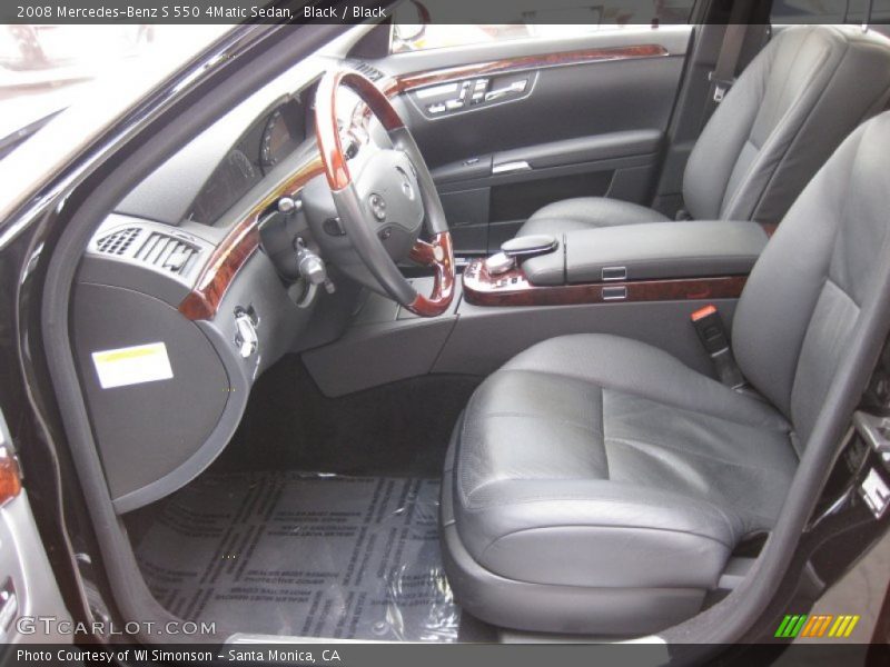 Black / Black 2008 Mercedes-Benz S 550 4Matic Sedan