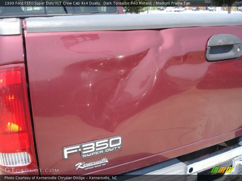 Dark Toreador Red Metallic / Medium Prairie Tan 1999 Ford F350 Super Duty XLT Crew Cab 4x4 Dually