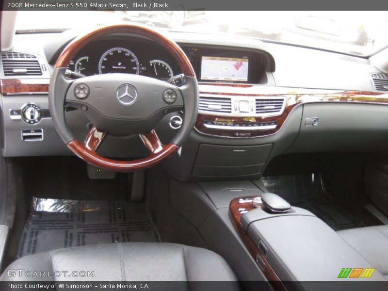 Black / Black 2008 Mercedes-Benz S 550 4Matic Sedan