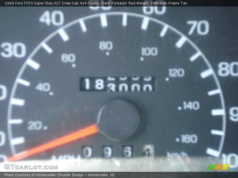 Dark Toreador Red Metallic / Medium Prairie Tan 1999 Ford F350 Super Duty XLT Crew Cab 4x4 Dually