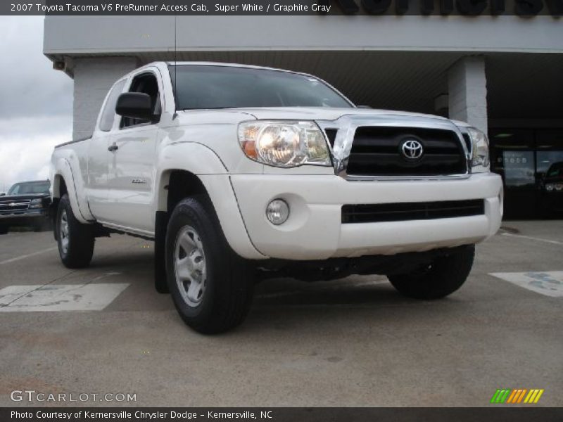 Super White / Graphite Gray 2007 Toyota Tacoma V6 PreRunner Access Cab