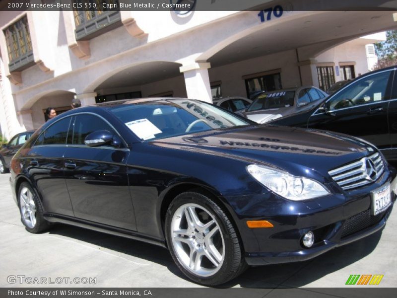 Capri Blue Metallic / Cashmere 2007 Mercedes-Benz CLS 550