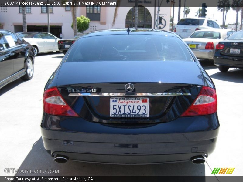 Capri Blue Metallic / Cashmere 2007 Mercedes-Benz CLS 550