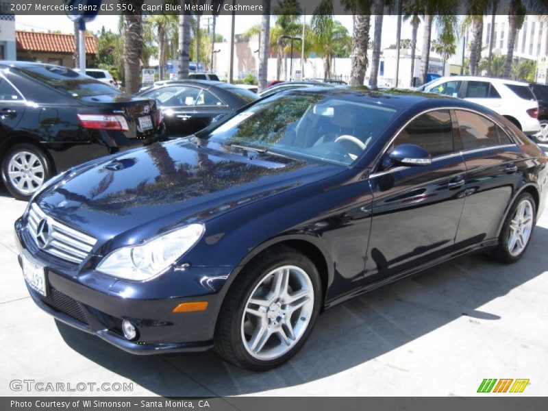 Capri Blue Metallic / Cashmere 2007 Mercedes-Benz CLS 550