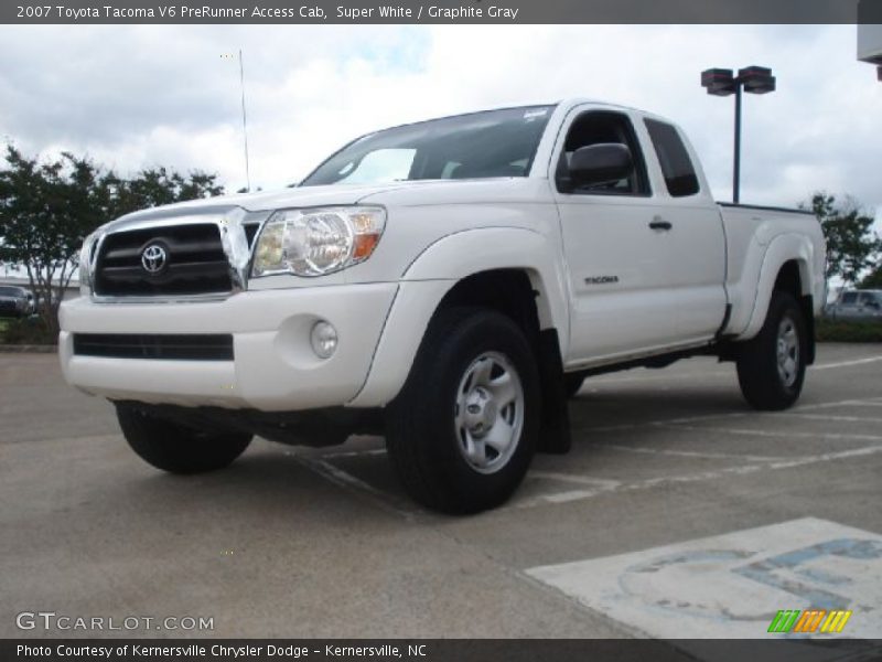 Super White / Graphite Gray 2007 Toyota Tacoma V6 PreRunner Access Cab