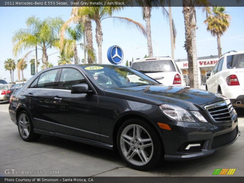 Steel Grey Metallic / Ash/Black 2011 Mercedes-Benz E 550 Sedan