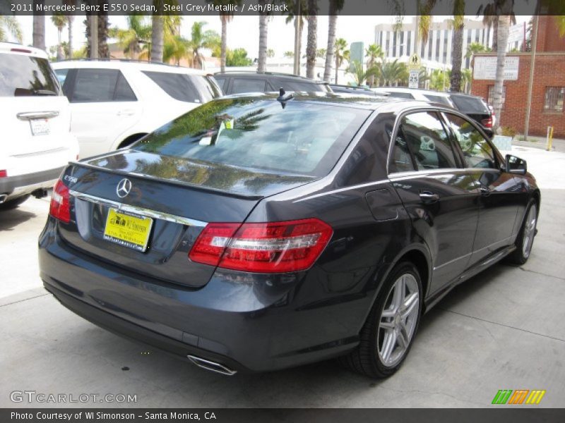 Steel Grey Metallic / Ash/Black 2011 Mercedes-Benz E 550 Sedan