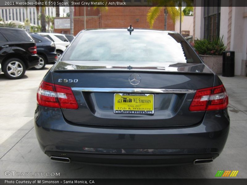 Steel Grey Metallic / Ash/Black 2011 Mercedes-Benz E 550 Sedan