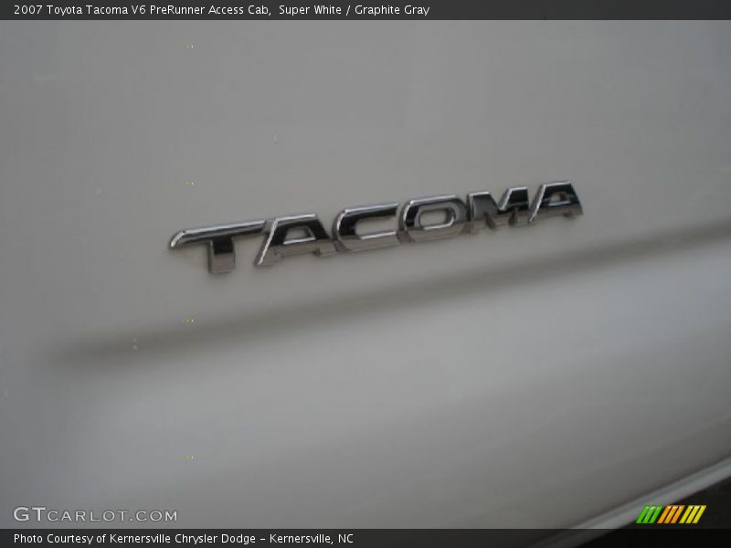 Super White / Graphite Gray 2007 Toyota Tacoma V6 PreRunner Access Cab
