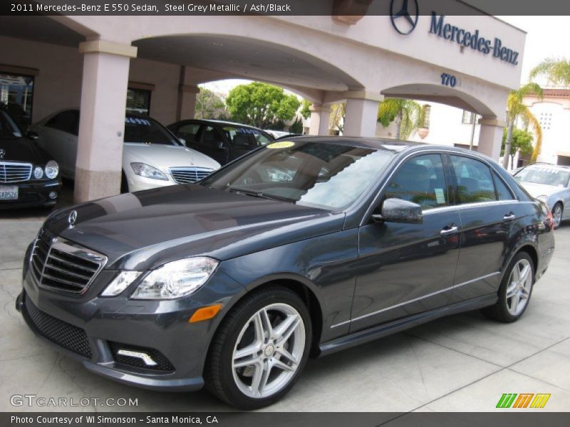 Steel Grey Metallic / Ash/Black 2011 Mercedes-Benz E 550 Sedan