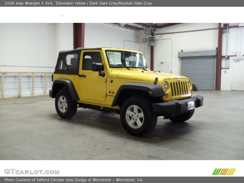 Detonator Yellow / Dark Slate Gray/Medium Slate Gray 2008 Jeep Wrangler X 4x4