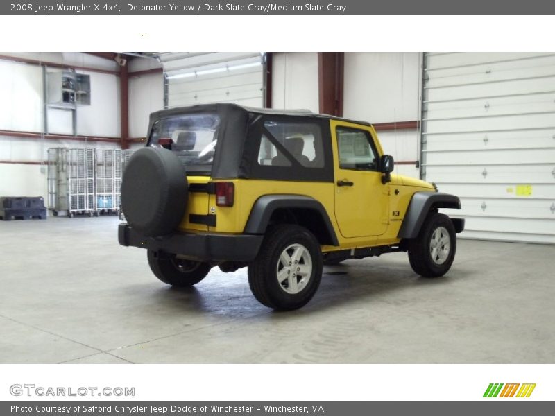 Detonator Yellow / Dark Slate Gray/Medium Slate Gray 2008 Jeep Wrangler X 4x4