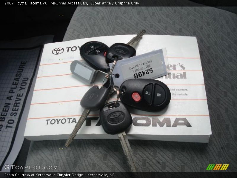 Super White / Graphite Gray 2007 Toyota Tacoma V6 PreRunner Access Cab