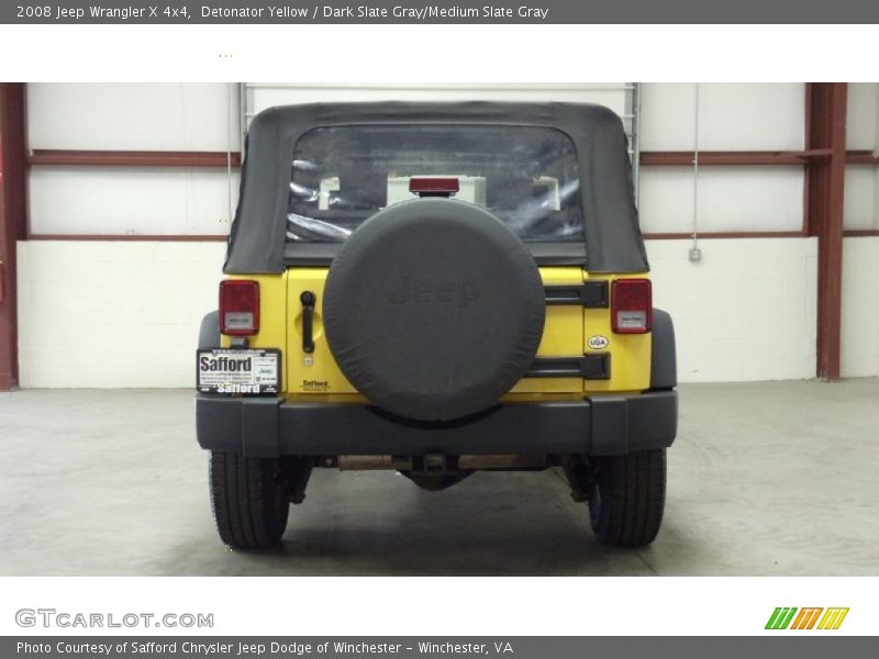 Detonator Yellow / Dark Slate Gray/Medium Slate Gray 2008 Jeep Wrangler X 4x4