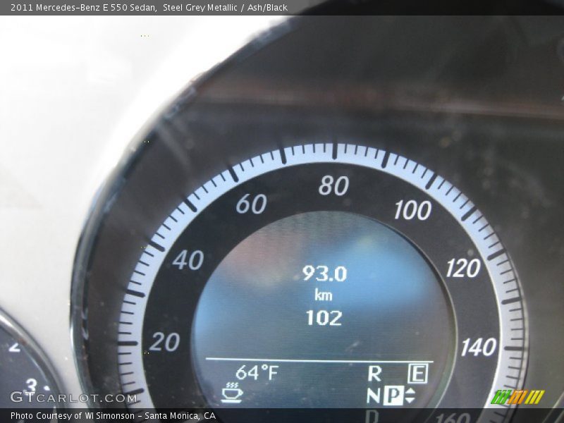 Steel Grey Metallic / Ash/Black 2011 Mercedes-Benz E 550 Sedan