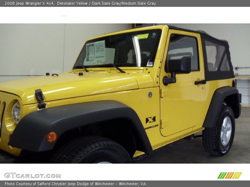 Detonator Yellow / Dark Slate Gray/Medium Slate Gray 2008 Jeep Wrangler X 4x4