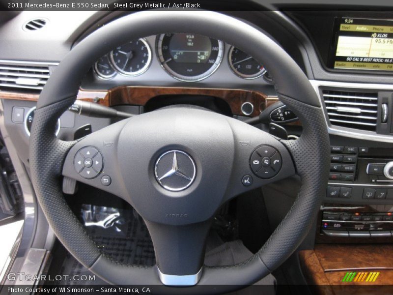 Steel Grey Metallic / Ash/Black 2011 Mercedes-Benz E 550 Sedan