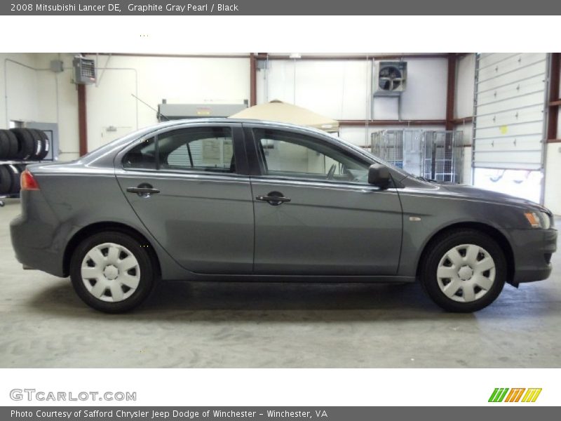 Graphite Gray Pearl / Black 2008 Mitsubishi Lancer DE