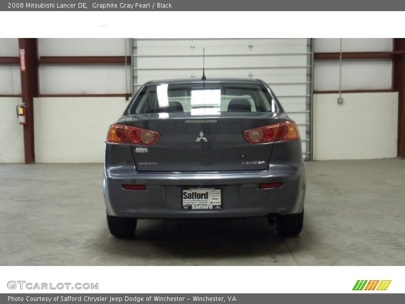 Graphite Gray Pearl / Black 2008 Mitsubishi Lancer DE