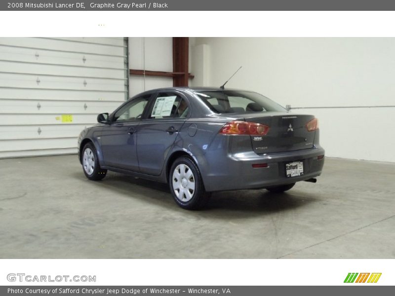 Graphite Gray Pearl / Black 2008 Mitsubishi Lancer DE