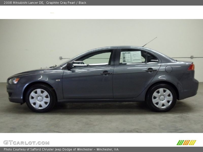 Graphite Gray Pearl / Black 2008 Mitsubishi Lancer DE
