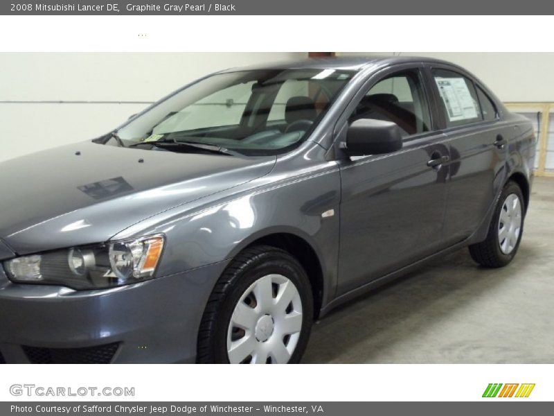 Graphite Gray Pearl / Black 2008 Mitsubishi Lancer DE