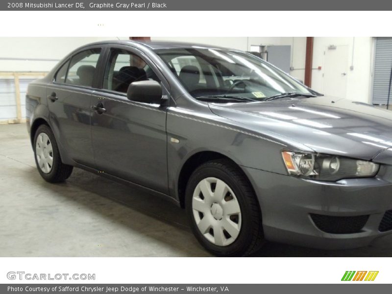 Graphite Gray Pearl / Black 2008 Mitsubishi Lancer DE