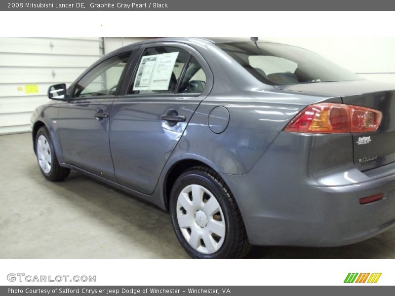Graphite Gray Pearl / Black 2008 Mitsubishi Lancer DE