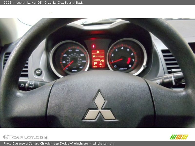 Graphite Gray Pearl / Black 2008 Mitsubishi Lancer DE