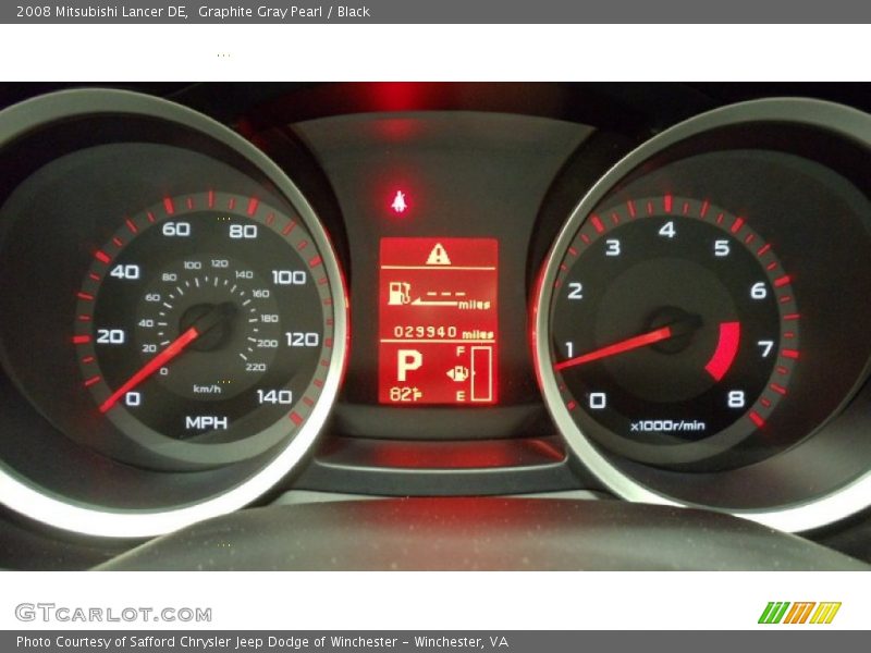 Graphite Gray Pearl / Black 2008 Mitsubishi Lancer DE