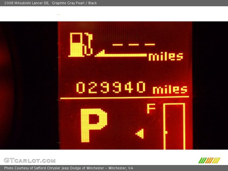 Graphite Gray Pearl / Black 2008 Mitsubishi Lancer DE