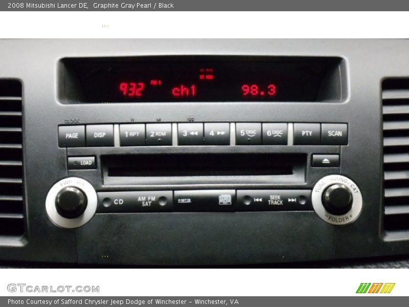 Graphite Gray Pearl / Black 2008 Mitsubishi Lancer DE