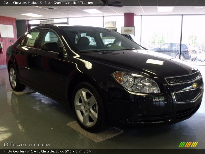 Black Granite Metallic / Titanium 2011 Chevrolet Malibu LS