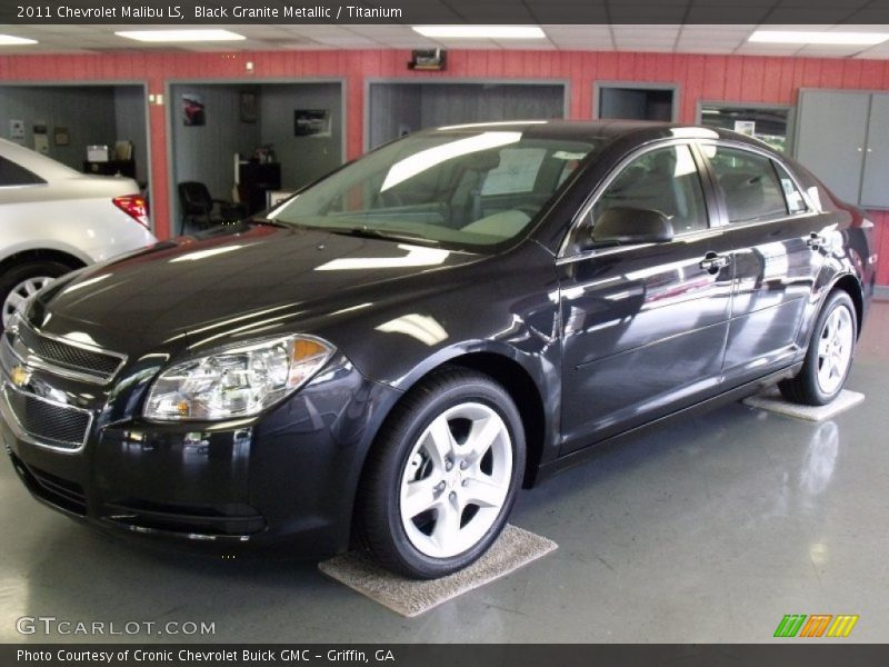 Black Granite Metallic / Titanium 2011 Chevrolet Malibu LS