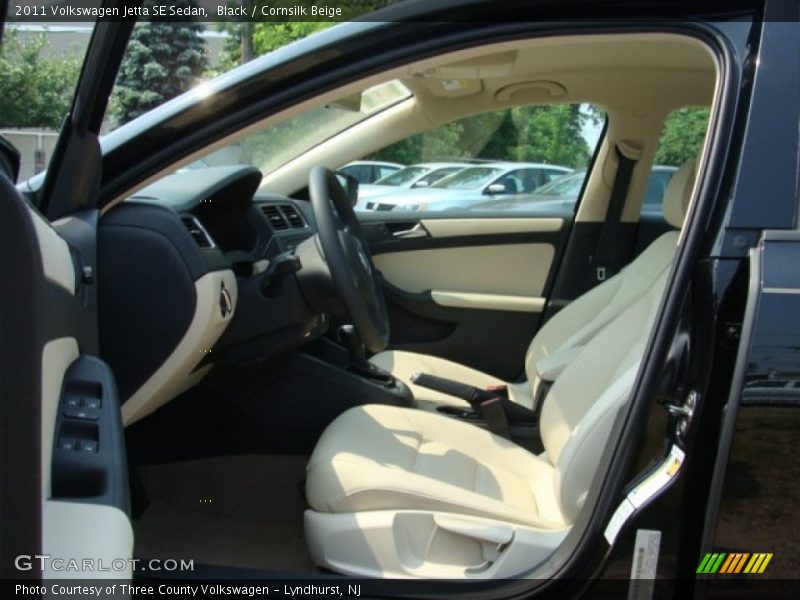 Black / Cornsilk Beige 2011 Volkswagen Jetta SE Sedan