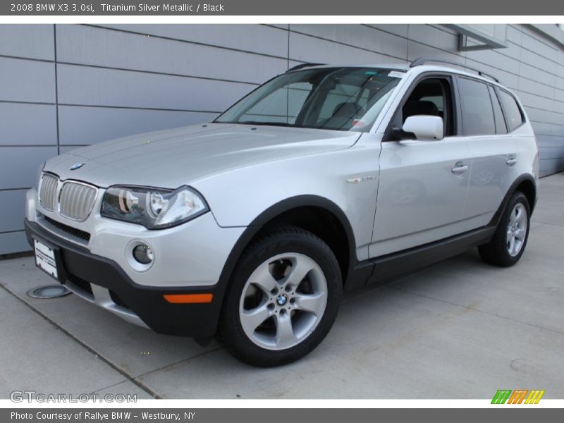 Titanium Silver Metallic / Black 2008 BMW X3 3.0si